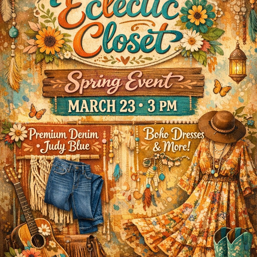 Eclectic Closet Spring Event Graphic Tee Art Print - Multicolor